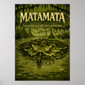 Matamata Swamp Creature Retro Art ポスター (正面)