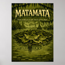 Matamata Swamp Creature Retro Art ポスター