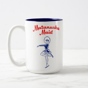 Matanuskaの女中の大きいコーヒー・マグ ツートーンマグカップ