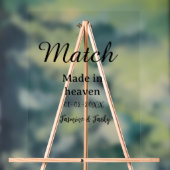 Match made in heaven add name date simple calligra アクリルサイン (ニュートラル)