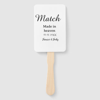 Match made in heaven add name date simple calligra ハンドファン