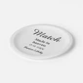 Match made in heaven add name date simple calligra ペーパープレート (アングル)