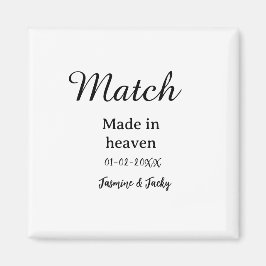 Match made in heaven add name date simple calligra マグネット