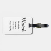 Match made in heaven add name date simple calligra ラゲッジタグ (裏面横)