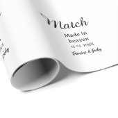 Match made in heaven add name date simple calligra ラッピングペーパー (ロールコーナー)
