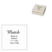 Match made in heaven add name date simple calligra ラバースタンプ (押印)