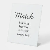 Match made in heaven add name date simple calligra 台座サイン (正面)