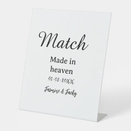 Match made in heaven add name date simple calligra 台座サイン