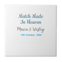Match made in heaven blue black couple name date タイル