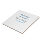 Match made in heaven blue black couple name date タイル (側面)