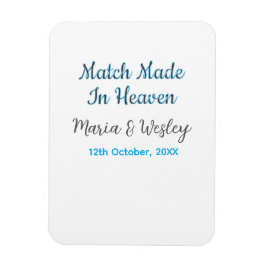Match made in heaven blue black couple name date マグネット