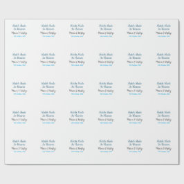 Match made in heaven blue black couple name date ラッピングペーパー