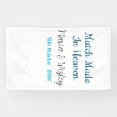 Match made in heaven blue black couple name date 横断幕 (横)
