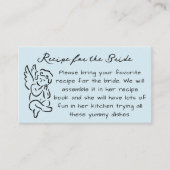 Match Made In Heaven Bridal Shower Recipe Request エンクロージャーカード (正面)