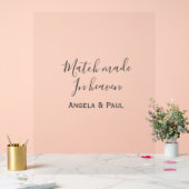 Match made in heaven name couple wedding simple  アクリルサイン (ウェディング)