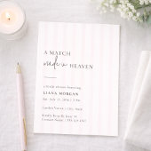 Match Made in Heaven Stripe Bridal Shower Invite 招待状