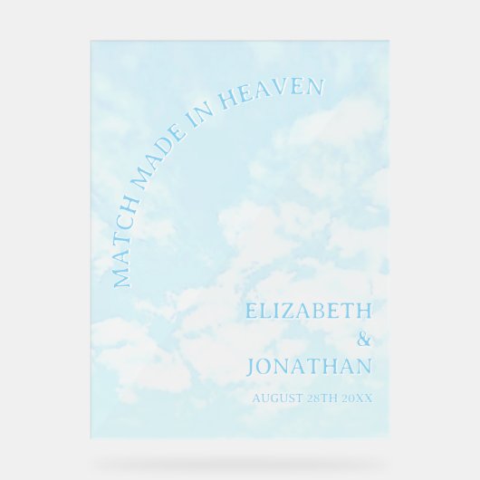 Match Made In Heaven Wedding アクリルサイン (正面)