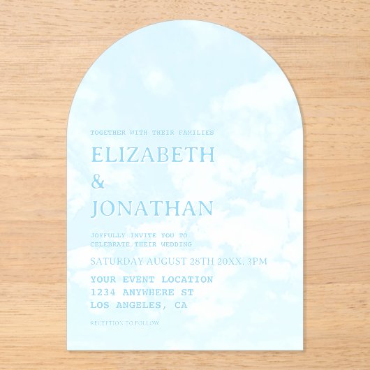 Match Made In Heaven Wedding アクリル招待状 (正面)