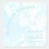 Match Made In Heaven Wedding スクエアシール (正面)