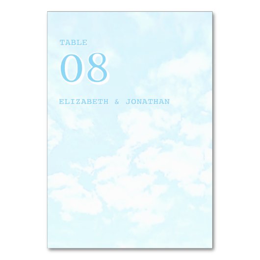 Match Made In Heaven Wedding テーブルナンバー (正面)