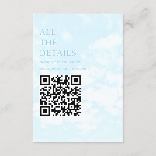 Match Made In Heaven Wedding Details  エンクロージャーカード (正面)