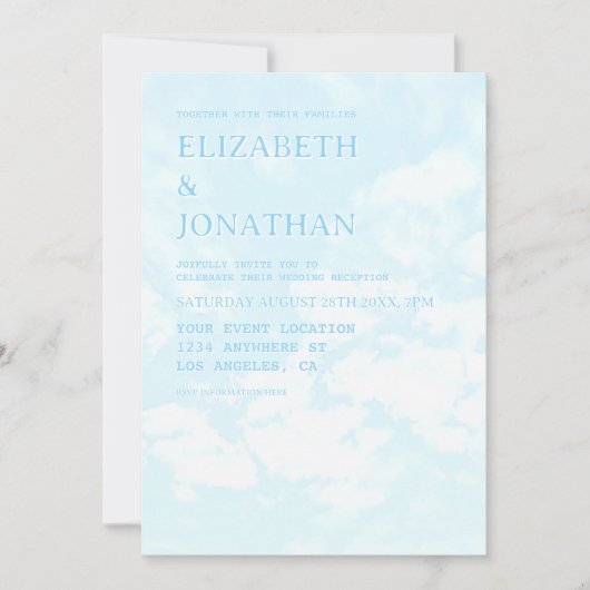 Match Made In Heaven Wedding Reception 招待状 (正面)