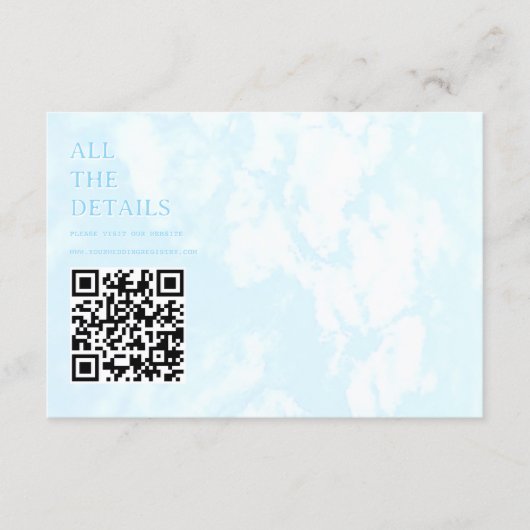 Match Made In Heaven Wedding Registry Details エンクロージャーカード (正面)