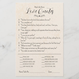 Match the Movie Love引用文結婚のテーブルゲーム