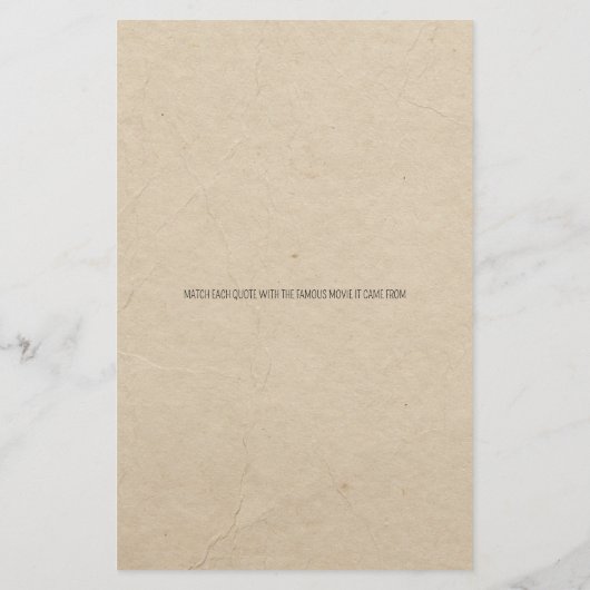 Match the Movie Love引用文結婚のテーブルゲーム (裏面)