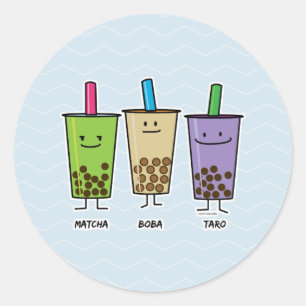 Matchaのbobaの茶緑の飲み物のミルクのタロイモのタピオカ ラウンドシール