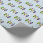 Matchaのbobaの茶緑の飲み物のミルクのタロイモのタピオカ ラッピングペーパー (コーナー)