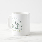 Matcha and cat lover funny just a girl kawaii コーヒーマグカップ (正面左)
