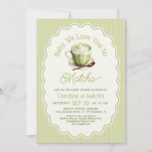 Matcha Baby Shower 招待状 (正面)