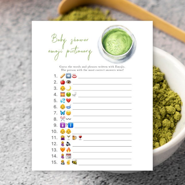 Matcha baby shower Emoji picture game (クリエイターアップロード済み)