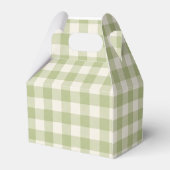 Matcha Baby shower Green Bow Gingham フェイバーボックス (裏面サイド)