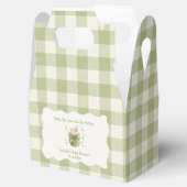 Matcha Baby shower Green Bow Gingham フェイバーボックス (オープン)