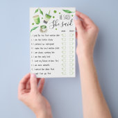 Matcha Bridal Shower Game Card チラシ (ハンドル)