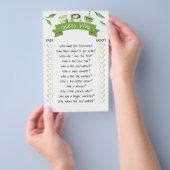 Matcha Bridal Shower Game Card チラシ (ハンドル)
