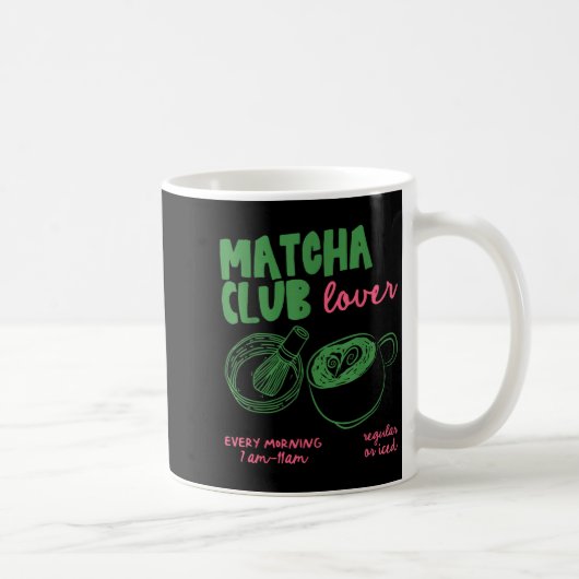Matcha Club Regular Or Ice Green Tea Matcha Latte  コーヒーマグカップ (右)