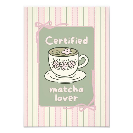 Matcha drink poster wall art  フォトプリント            (正面)