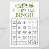 Matcha Find the Guest Bingo Game Card チラシ (正面)