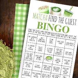 Matcha Find the Guest Bingo Game Card チラシ