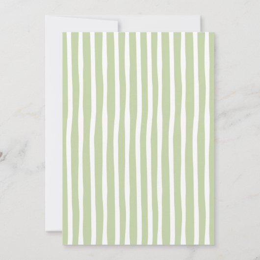 Matcha Green Tea Hand Drawn Baby Shower 招待状 (裏面)