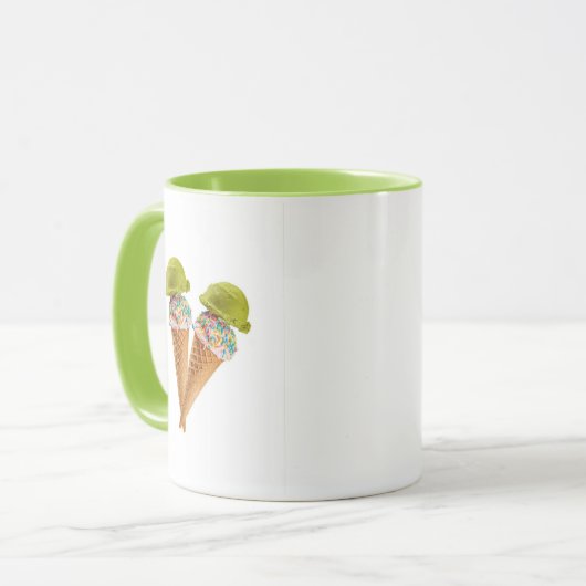  Matcha ice cream mug マグカップ (正面左)
