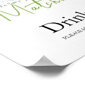 Matcha Latte Baby shower - Drinks ポスター (角)