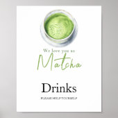 Matcha Latte Baby shower - Drinks ポスター (正面)