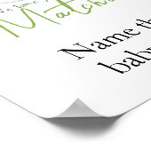 Matcha Latte Baby shower - Name that baby food ポスター (角)