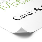 Matcha Latte Cards and gifts baby shower ポスター (角)