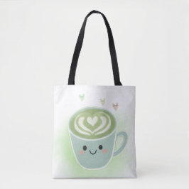 Matcha Latte Heart Shoulder Tote Bag トートバッグ