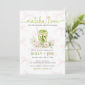 Matcha Love Baby Shower Invitation | Green Tea  招待状 (スタンド正面)